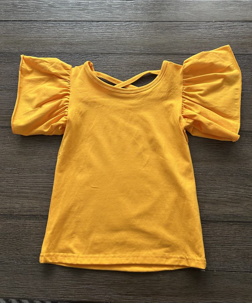 RTS: Sweetheart Ruffle sleeve top