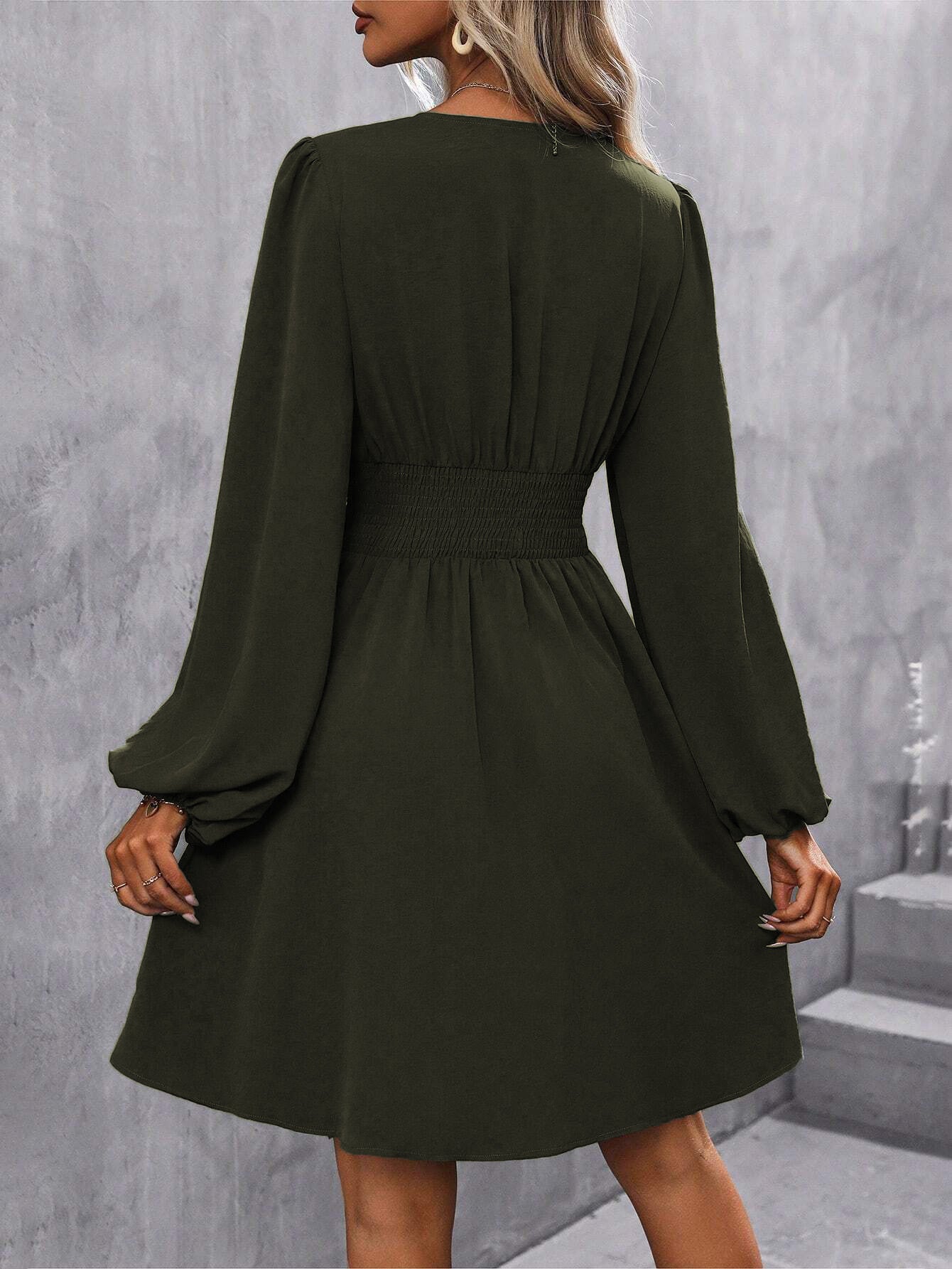PREORDER: Dahlia Lantern Sleeve Dress 9.8.25