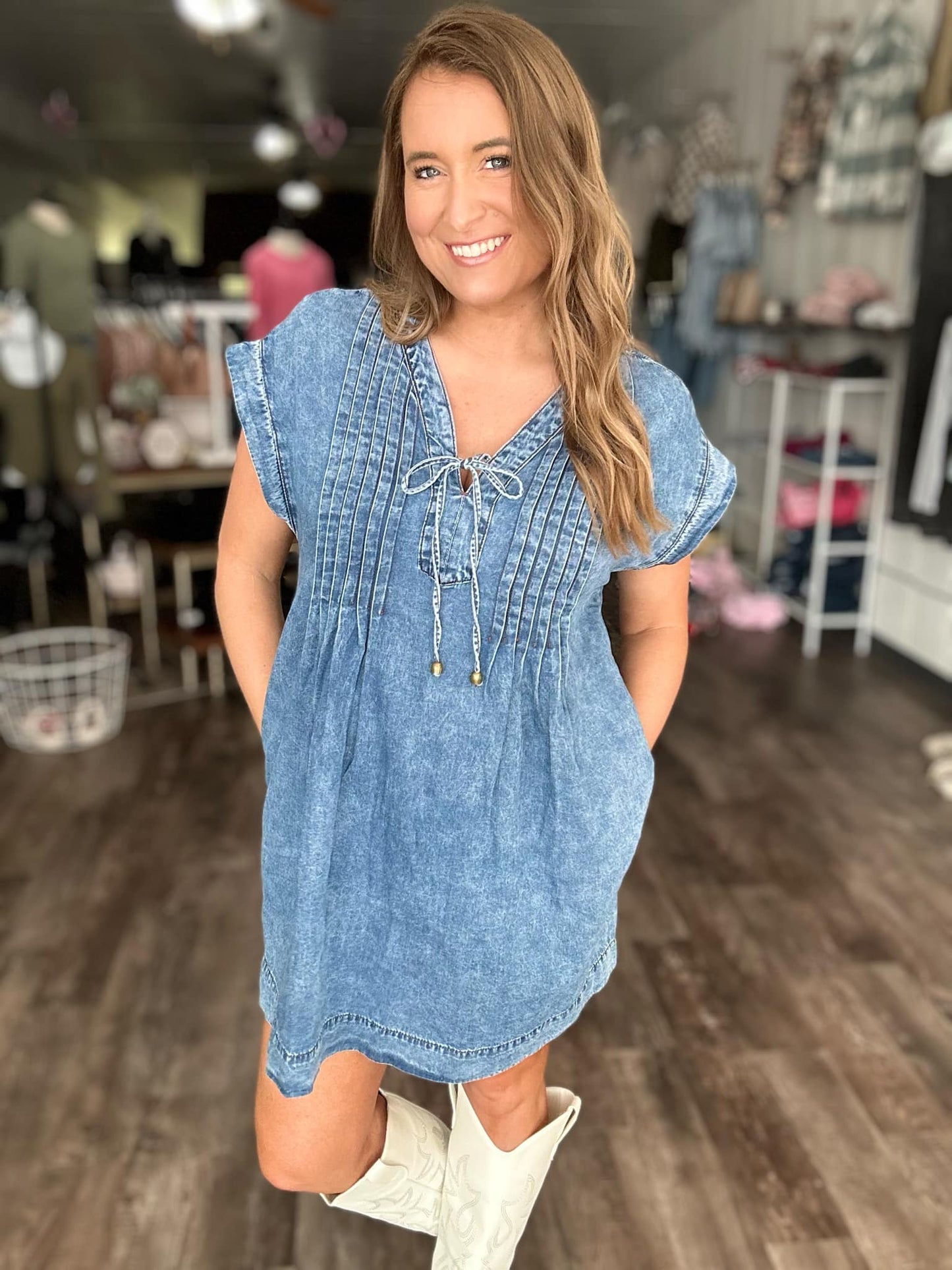 RTS: The Candace Denim Dress
