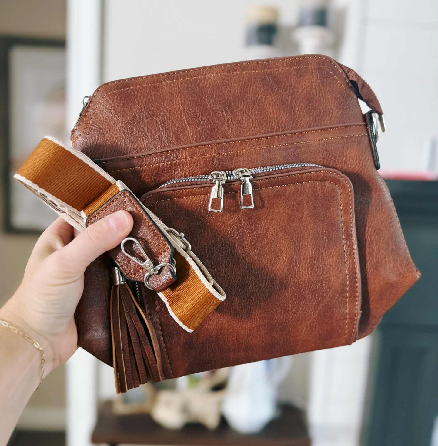 Rts: Boho Tassel vegan leather sling
