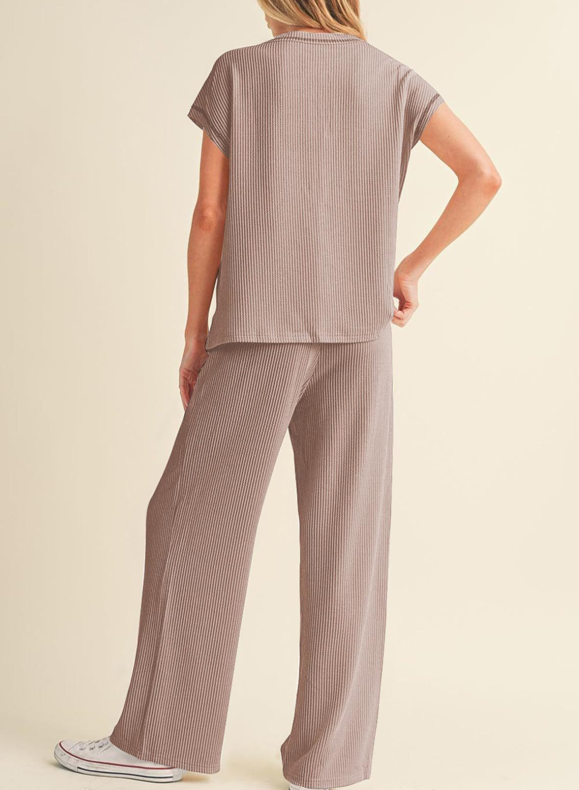 RTS: The Cora Ribbed Tee and Pant Set