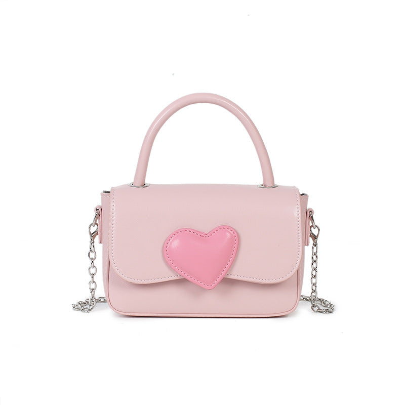 RTS: Vegan Leather Heart Clutch-