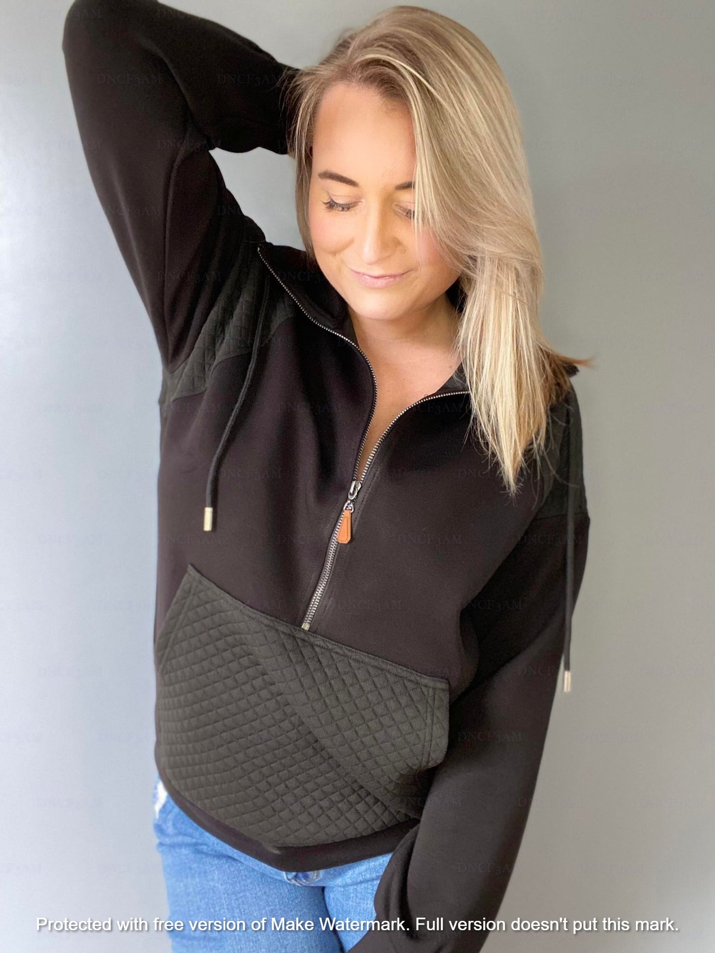 RTS: FOREVER3AM BRANDED QUINN QUILTED HALF ZIP PULLOVERS-