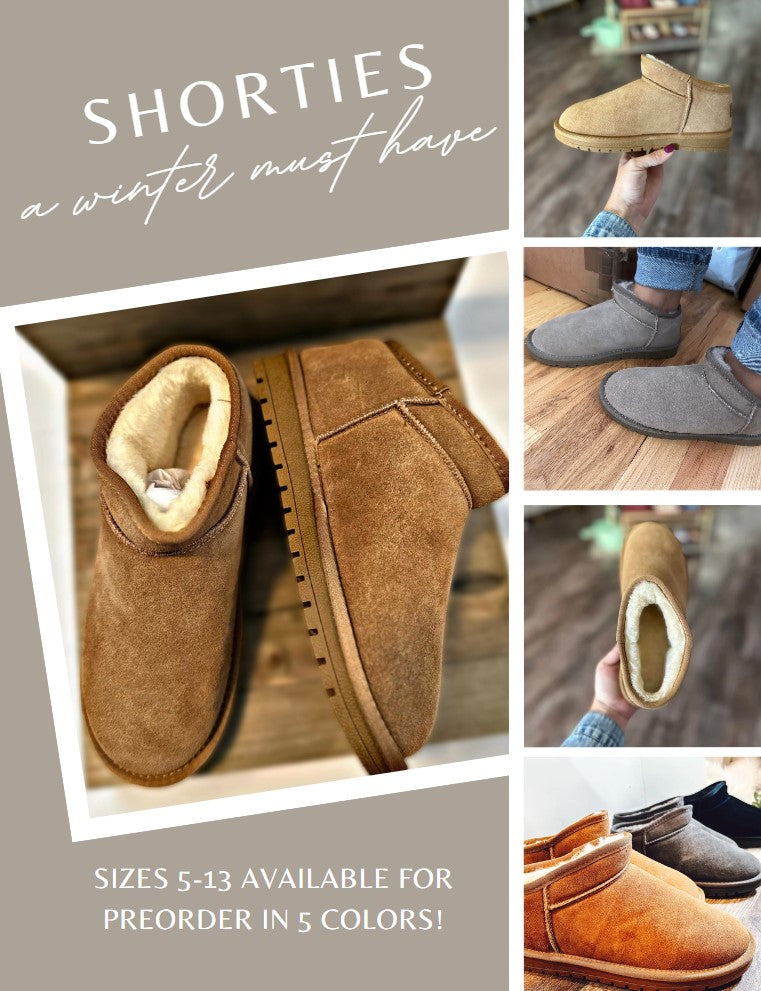 PREORDER: Faux Fur Lined Shortie Boots BESTSELLER 9.22.25