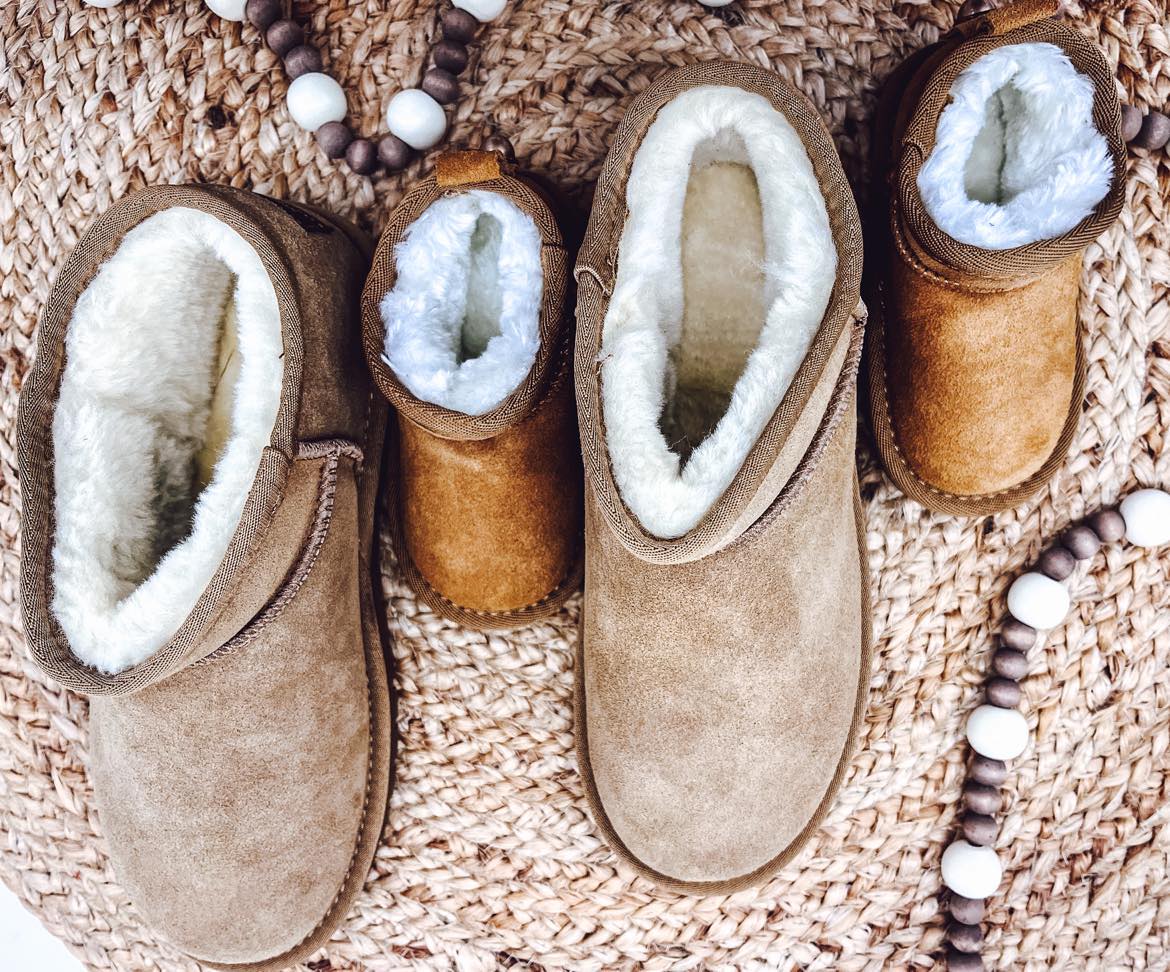RTS: Faux Fur and Suede Mini Shortie Boots-