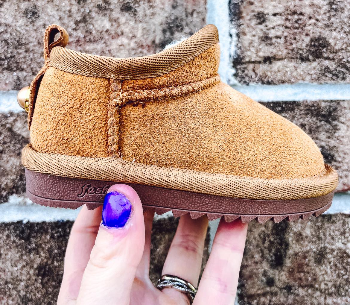 RTS: Faux Fur and Suede Mini Shortie Boots-