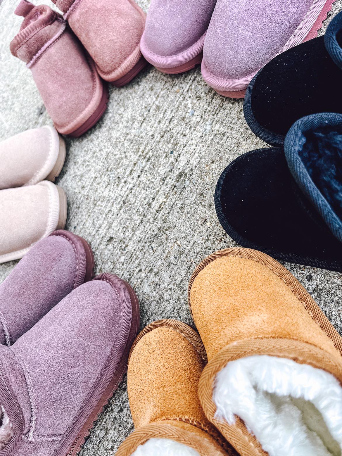 RTS: Faux Fur and Suede Mini Shortie Boots-