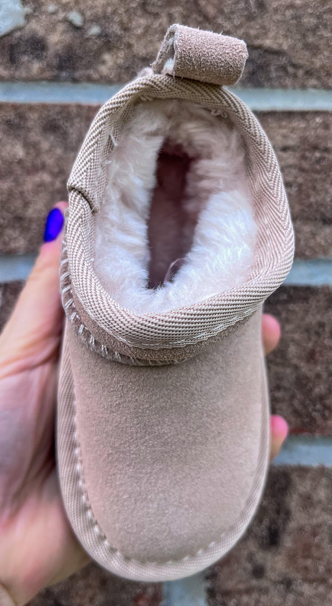 RTS: Faux Fur and Suede Mini Shortie Boots-