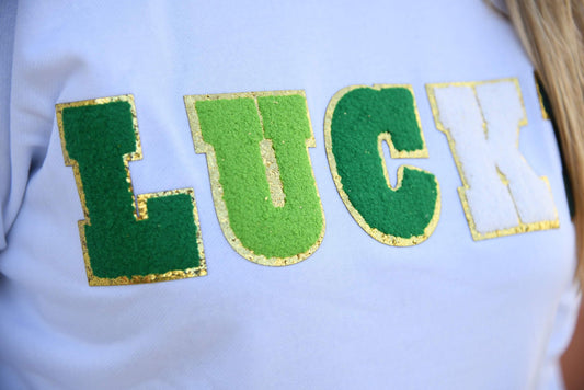 RTS: The Riley LUCKY White Crewneck-