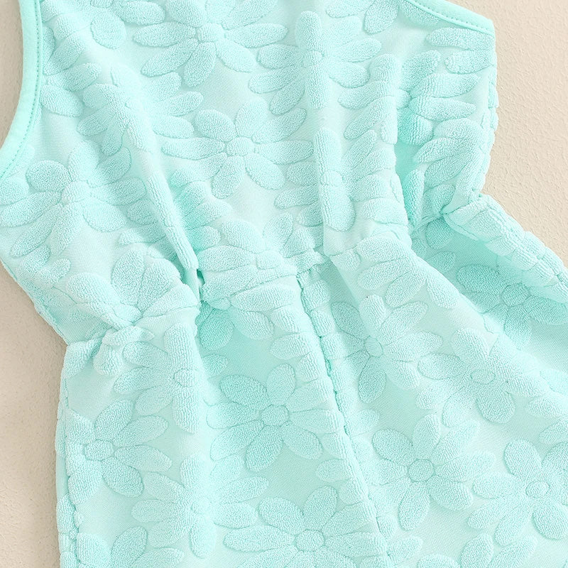 RTS: The Leighann Flower Texture Romper-