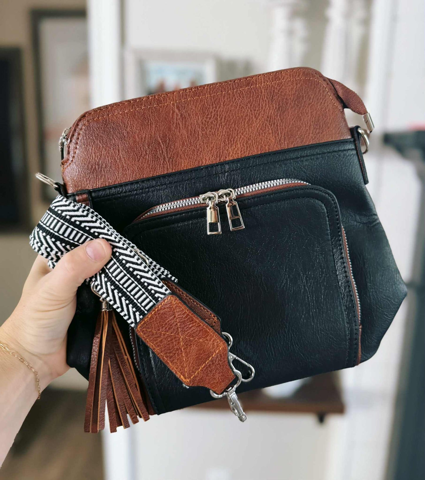 Rts: Boho Tassel vegan leather sling
