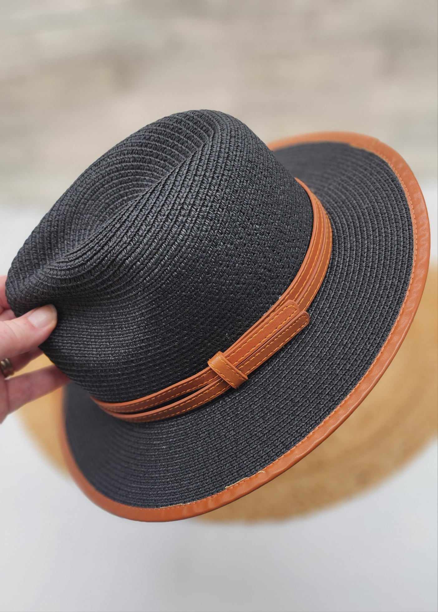 RTS: Leopard & Straw Weaved Fedora-