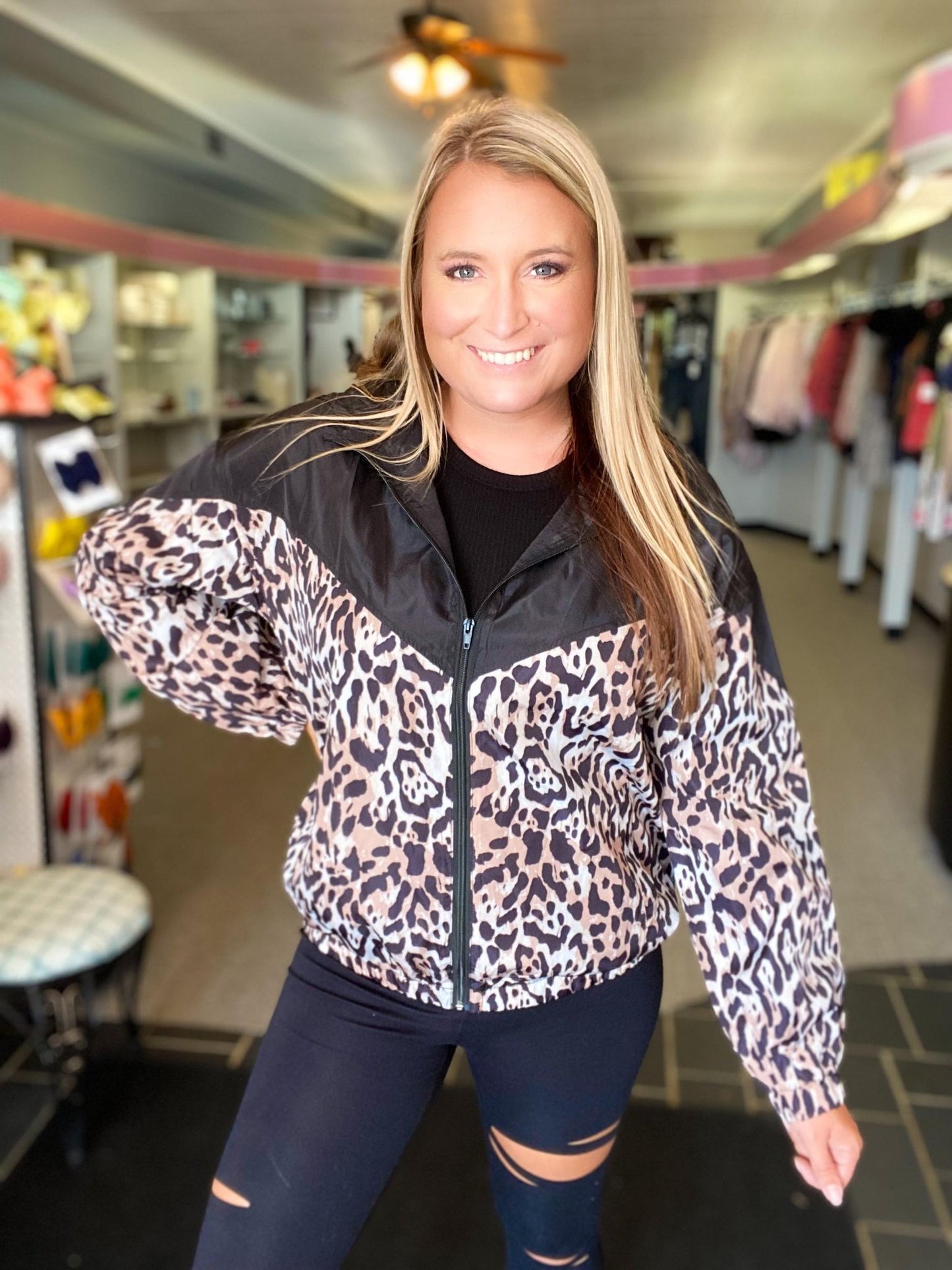 rts: Leopard Windbreaker-