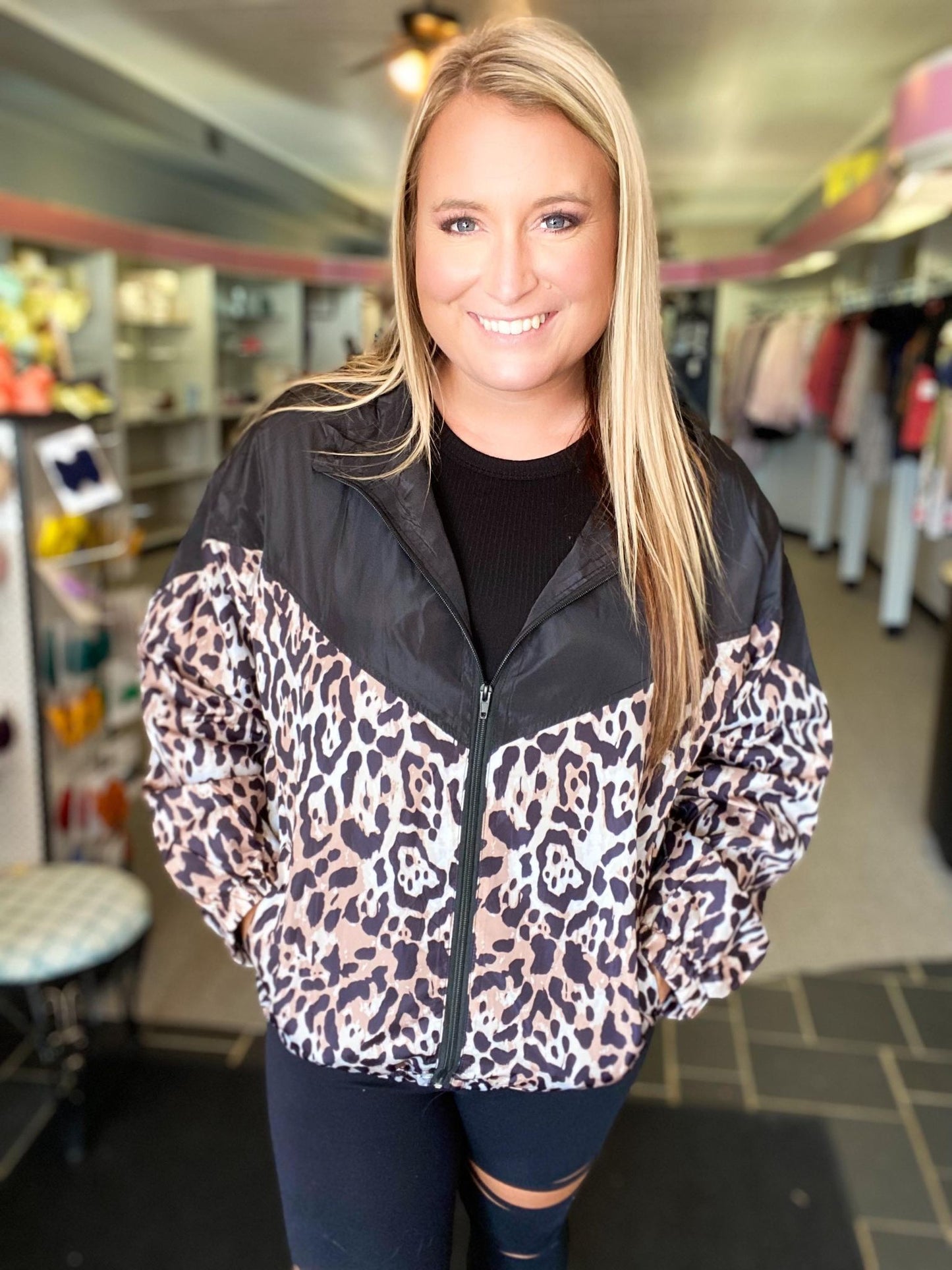 rts: Leopard Windbreaker-