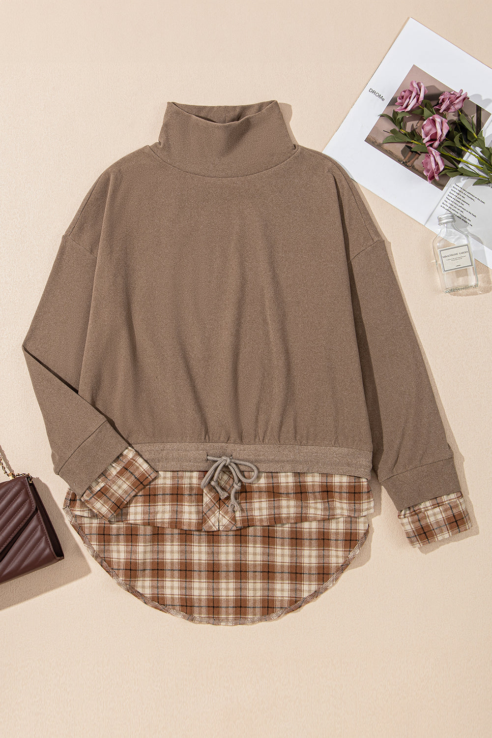RTS: The Kelli Layered Knit and Flannel Top-