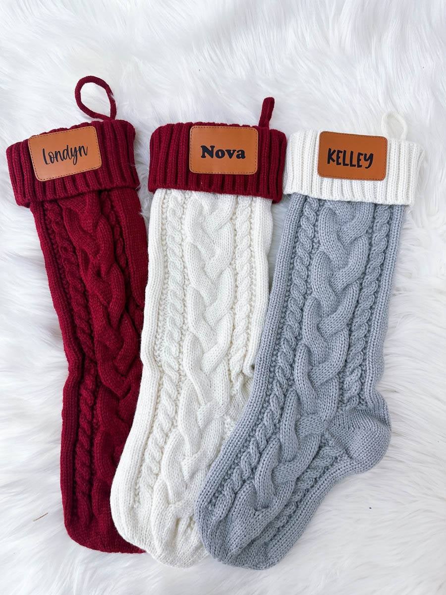 PREORDER: The Heirloom Cable Knit Stocking | Personalized Name Patch 10.5.26