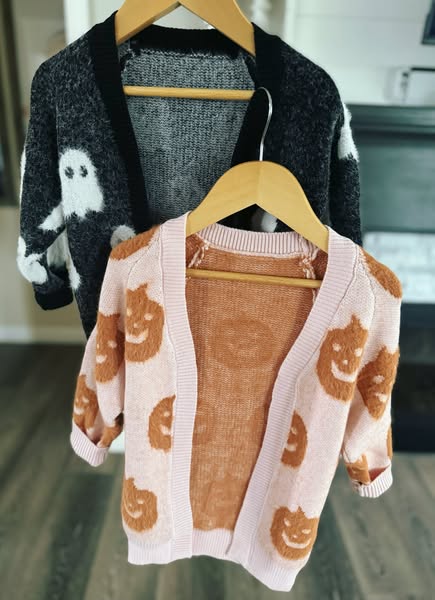 RTS Mommy and Me Fuzzy Halloween Cardi