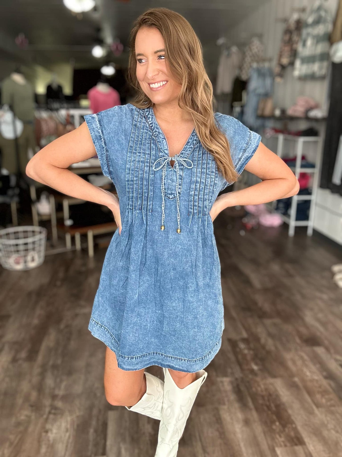 RTS: The Candace Denim Dress