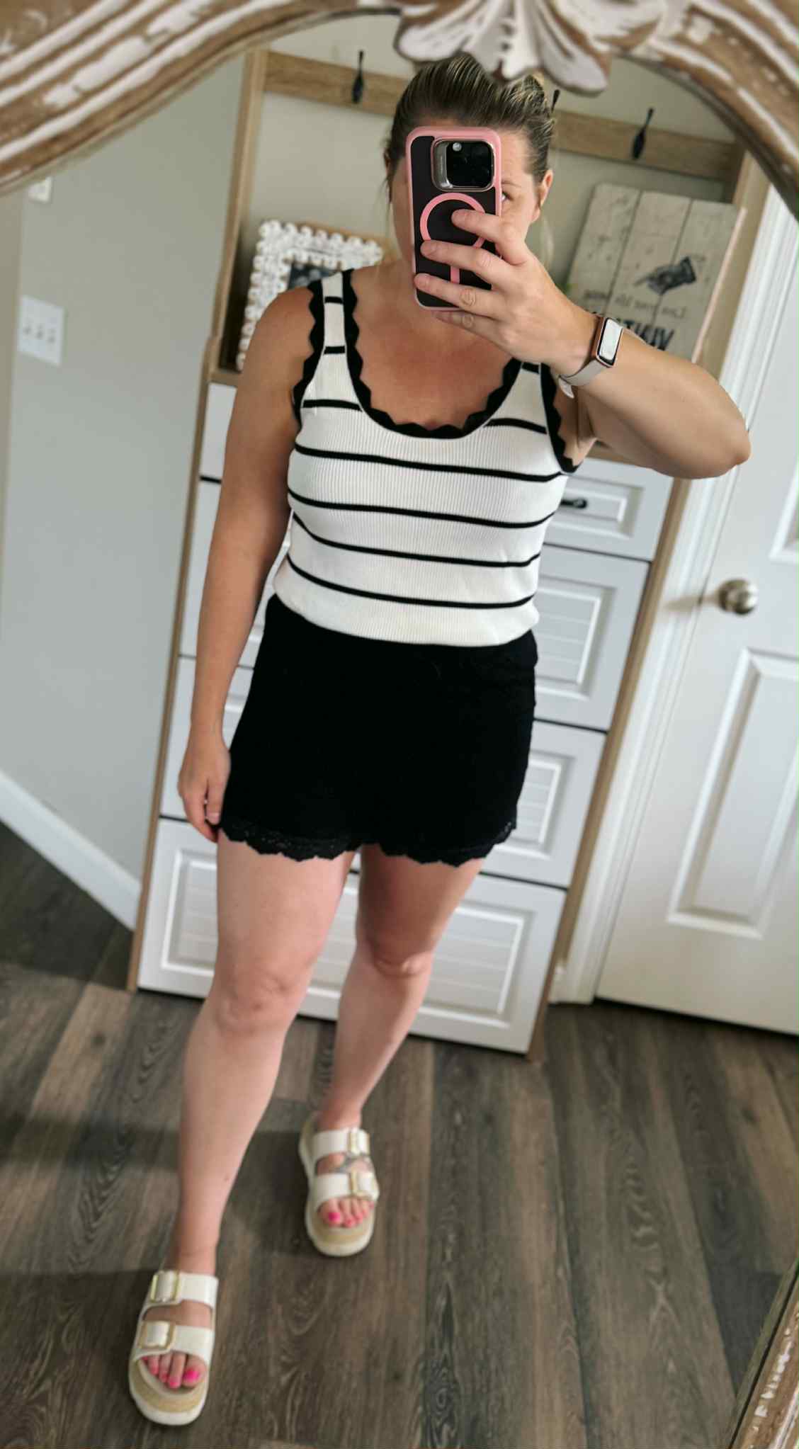 RTS: Knit scalloped tank