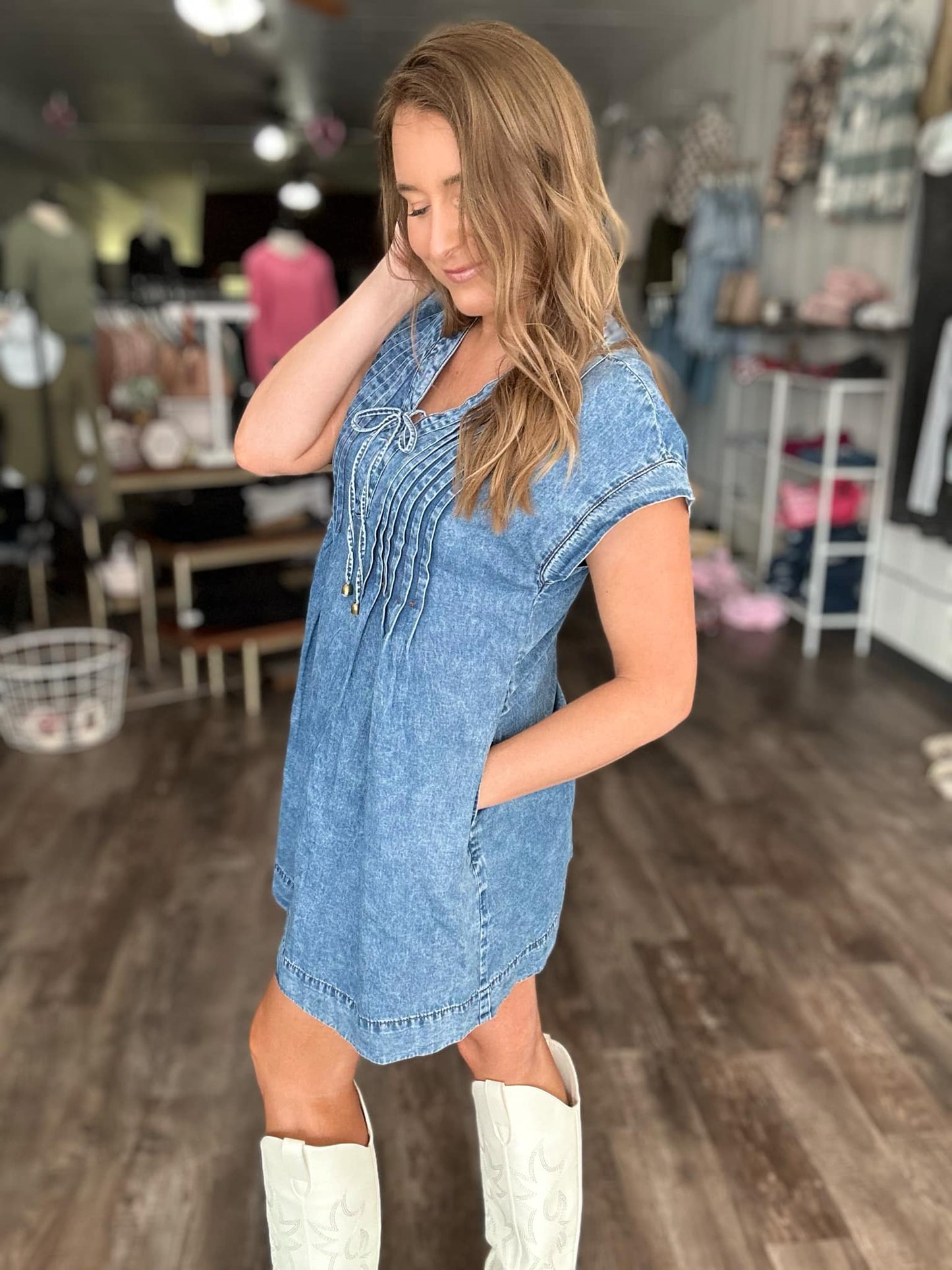 RTS: The Candace Denim Dress