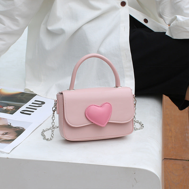 RTS: Vegan Leather Heart Clutch-