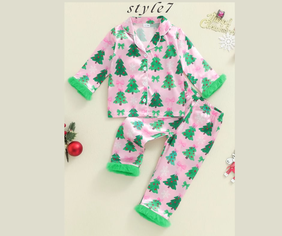 PREORDER: Satin PJS- Kids Holiday 10.20.25