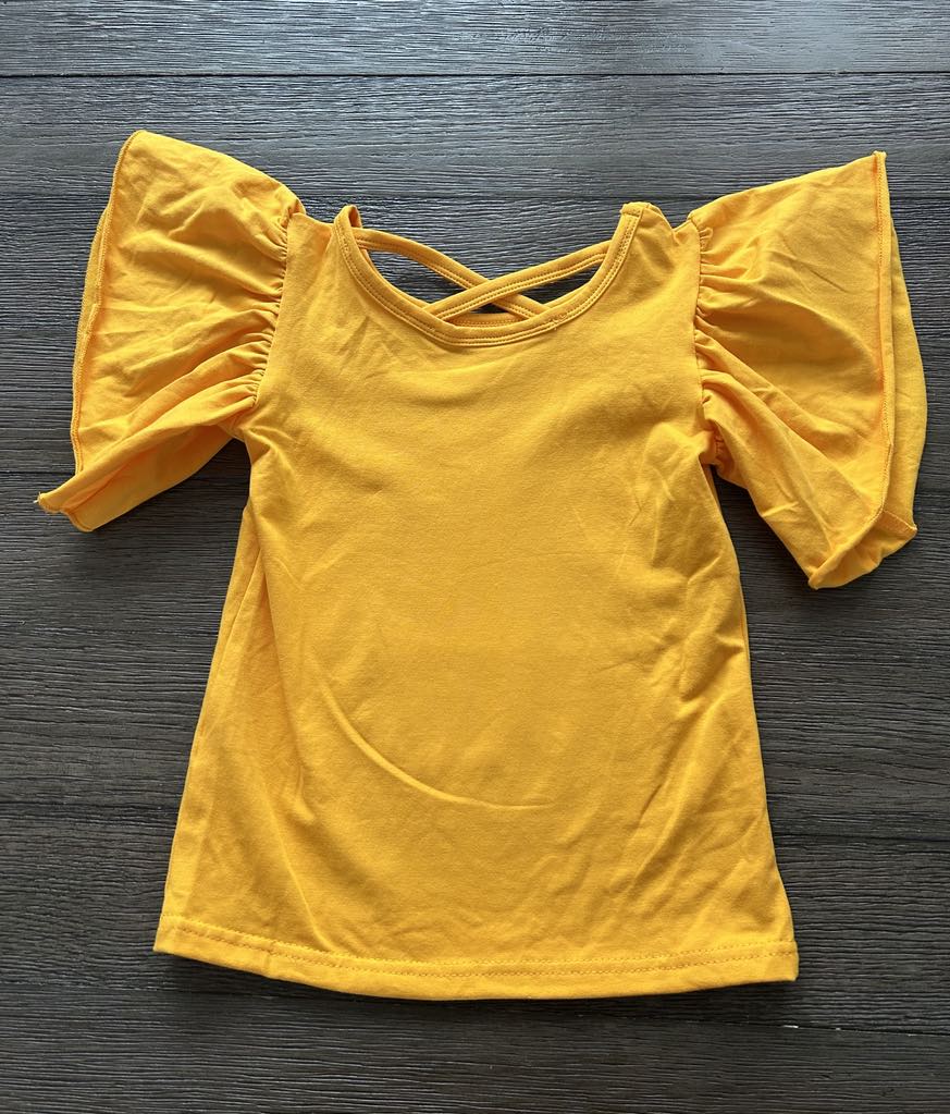 RTS: Sweetheart Ruffle sleeve top