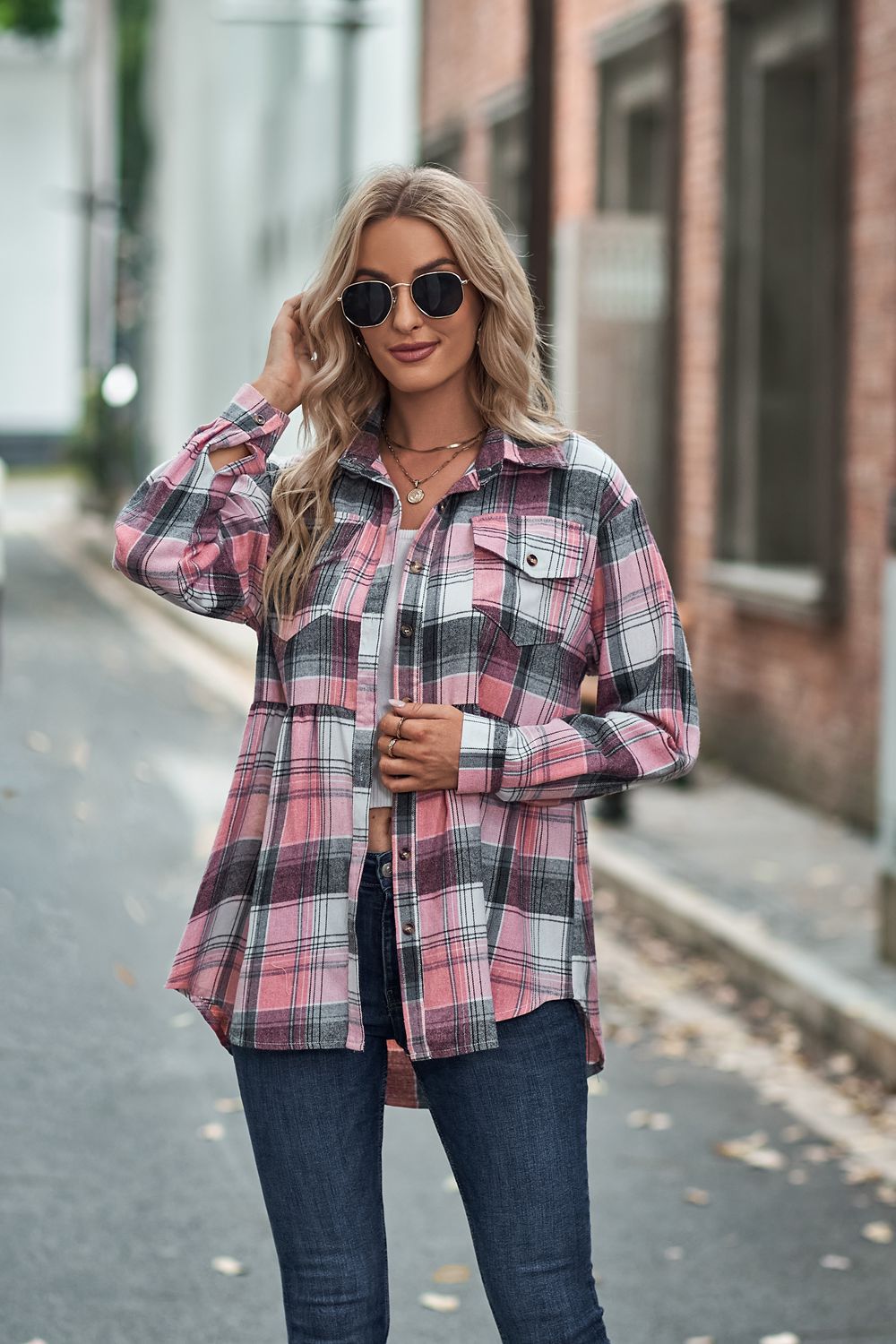 RTS: Babydoll Fit Lightweight Flannel-
