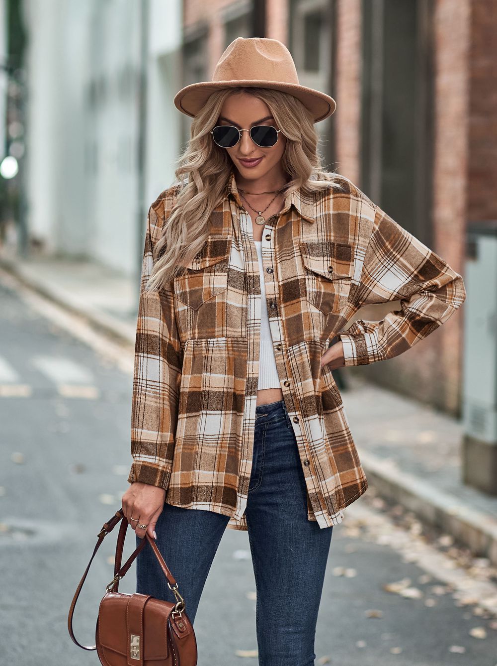 RTS: Babydoll Fit Lightweight Flannel-