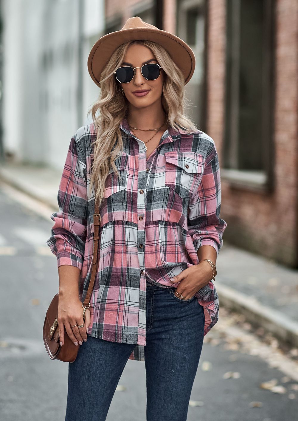 RTS: Babydoll Fit Lightweight Flannel-