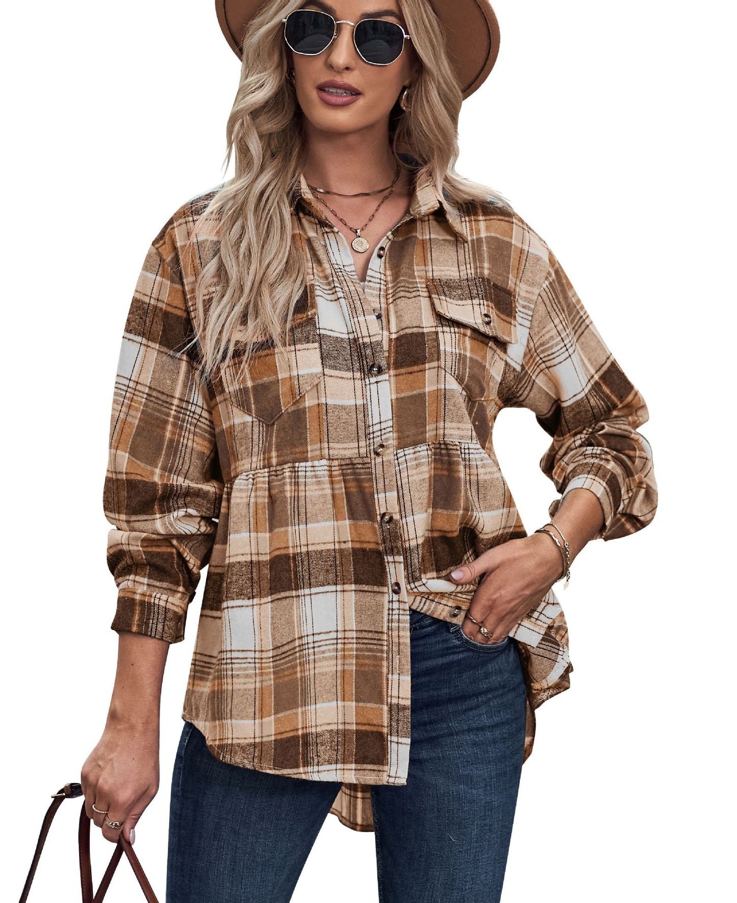 RTS: Babydoll Fit Lightweight Flannel-