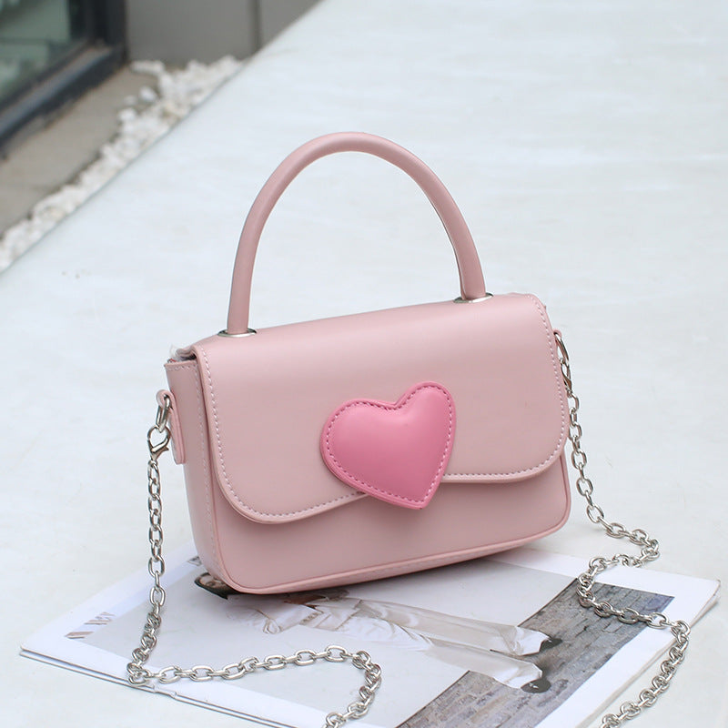 RTS: Vegan Leather Heart Clutch-