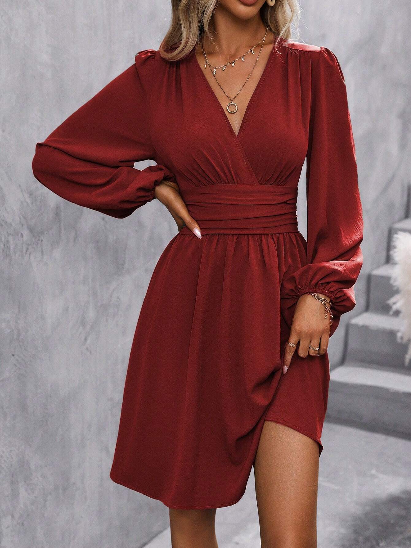 PREORDER: Dahlia Lantern Sleeve Dress 9.8.25
