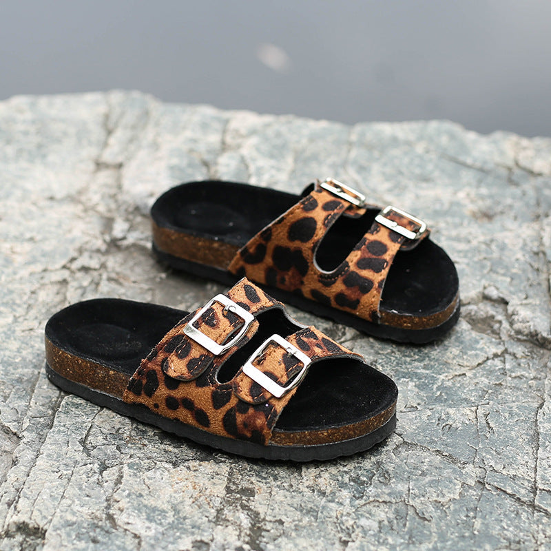 RTS: Glitter & Leopard B Look-a-like Sandal-