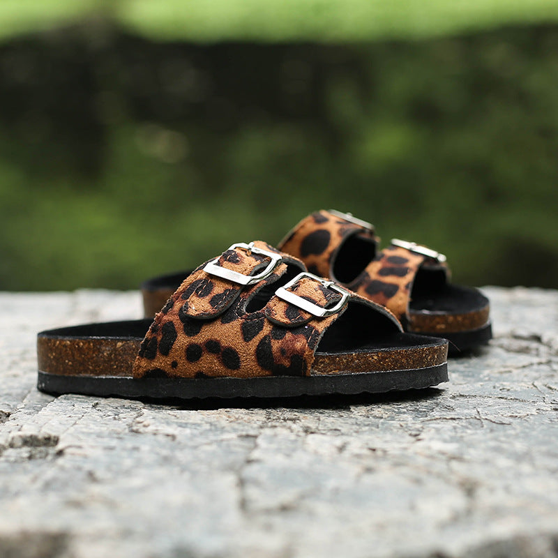 RTS: Glitter & Leopard B Look-a-like Sandal-
