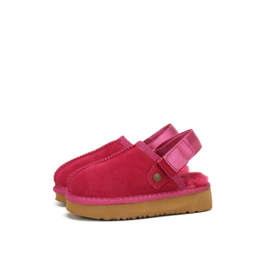RTS: Faux Suede Slides with Heel Strap (Toddler sizes 12 & 13)