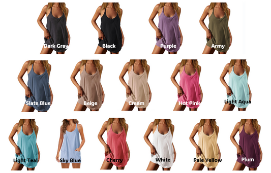 RTS: The Leslie Racerback Skort Romper