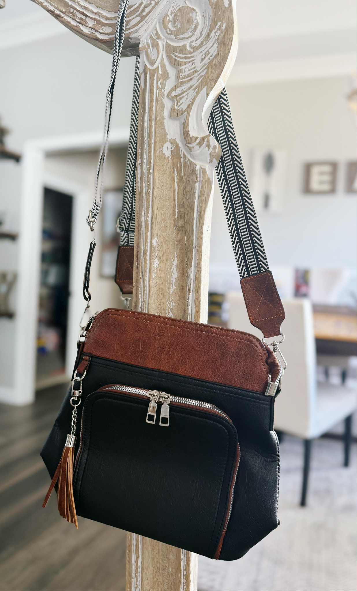 Rts: Boho Tassel vegan leather sling