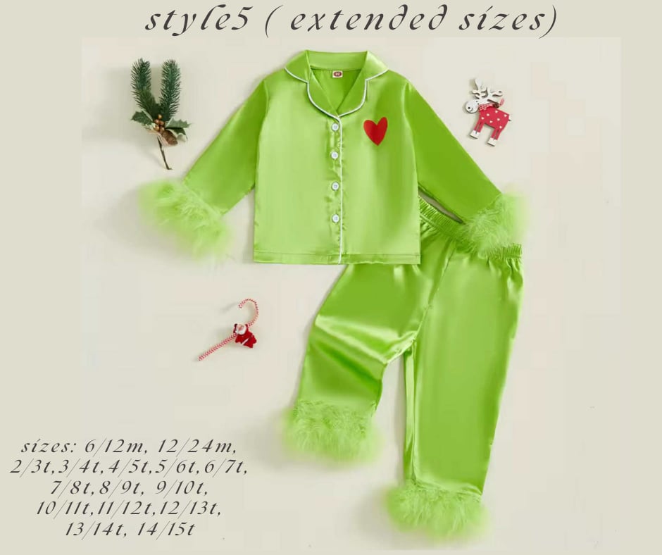 PREORDER: Satin PJS- Kids Holiday 10.20.25