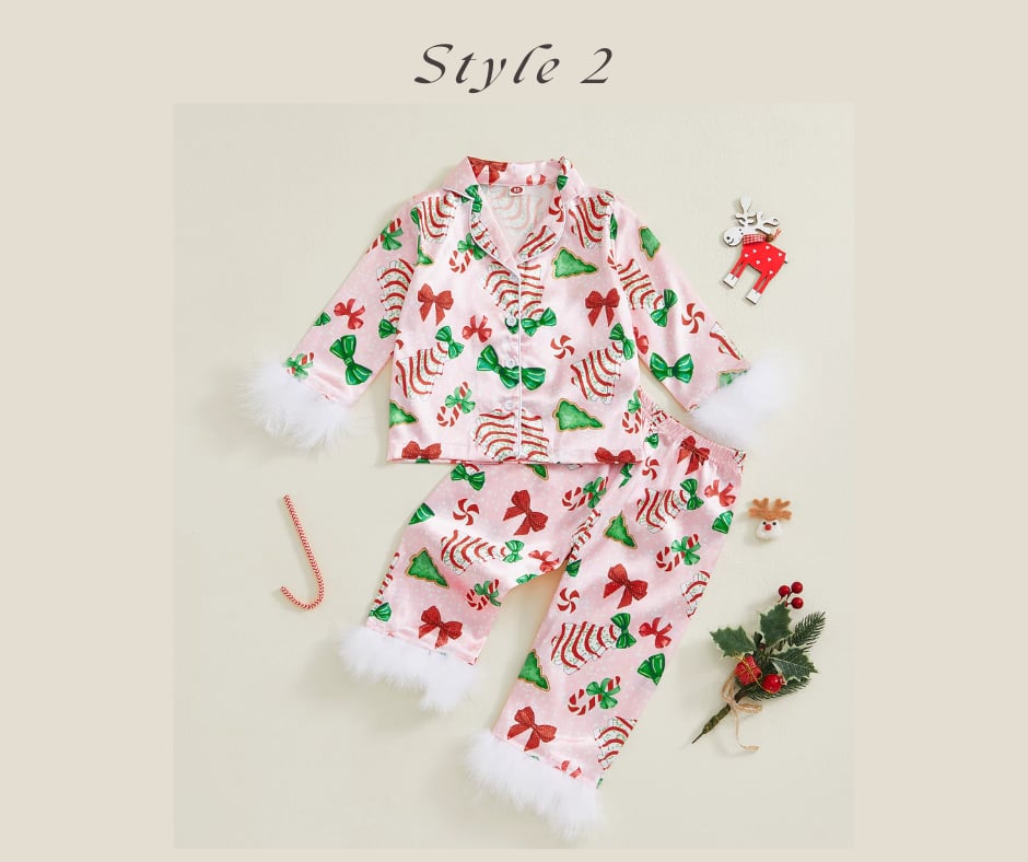 PREORDER: Satin PJS- Kids Holiday 10.20.25