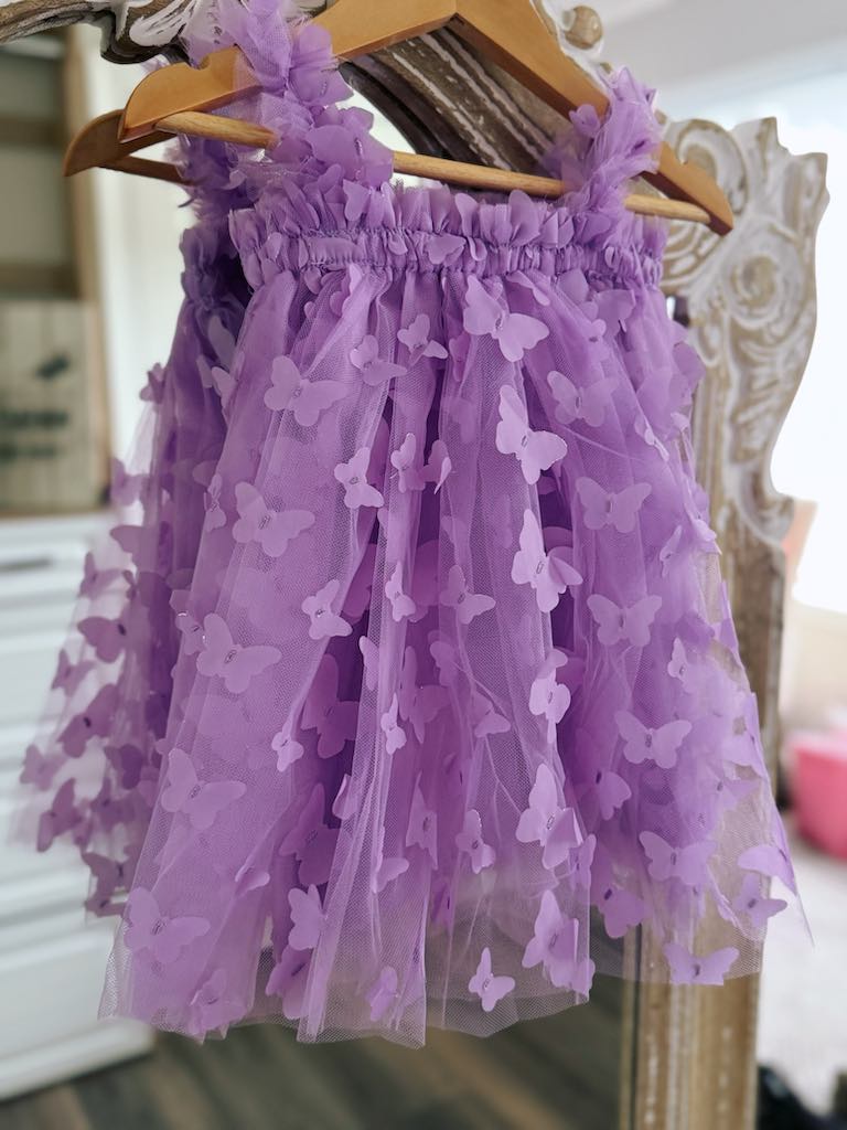 RTS: Butterfly & Flower Tulle Twirl Dress-