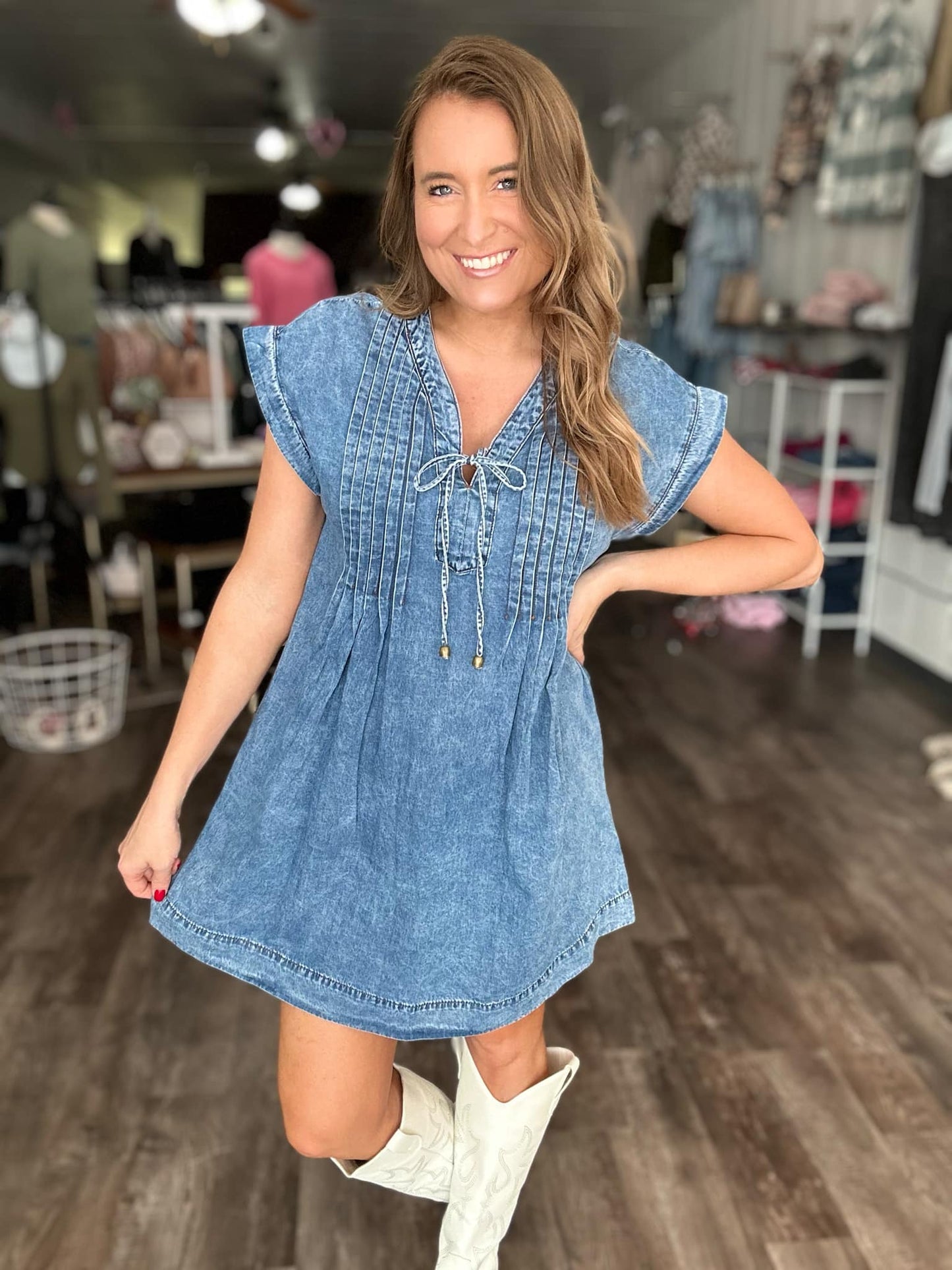 RTS: The Candace Denim Dress