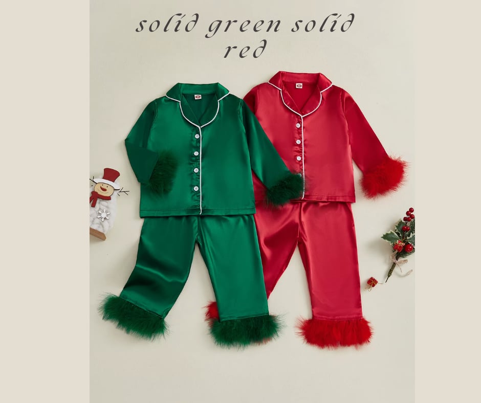 PREORDER: Satin PJS- Kids Holiday 10.20.25