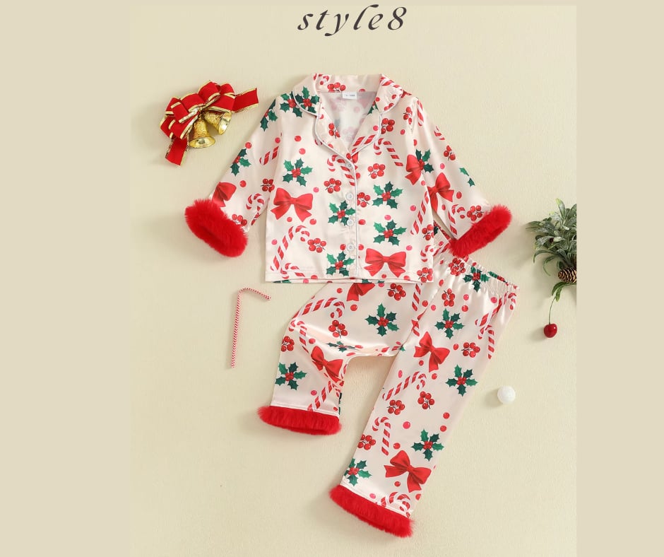 PREORDER: Satin PJS- Kids Holiday 10.20.25