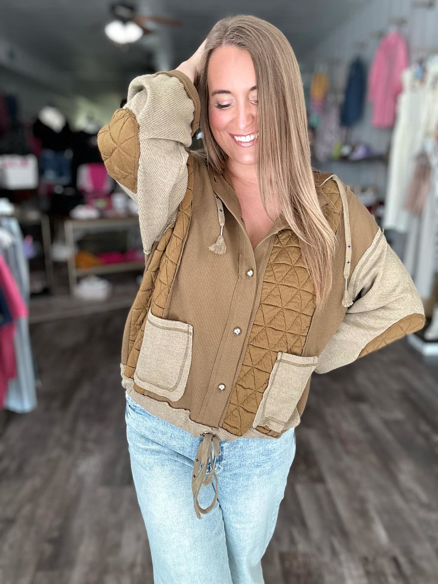 RTS: The Carrie Quilt and Waffle Hoodie-