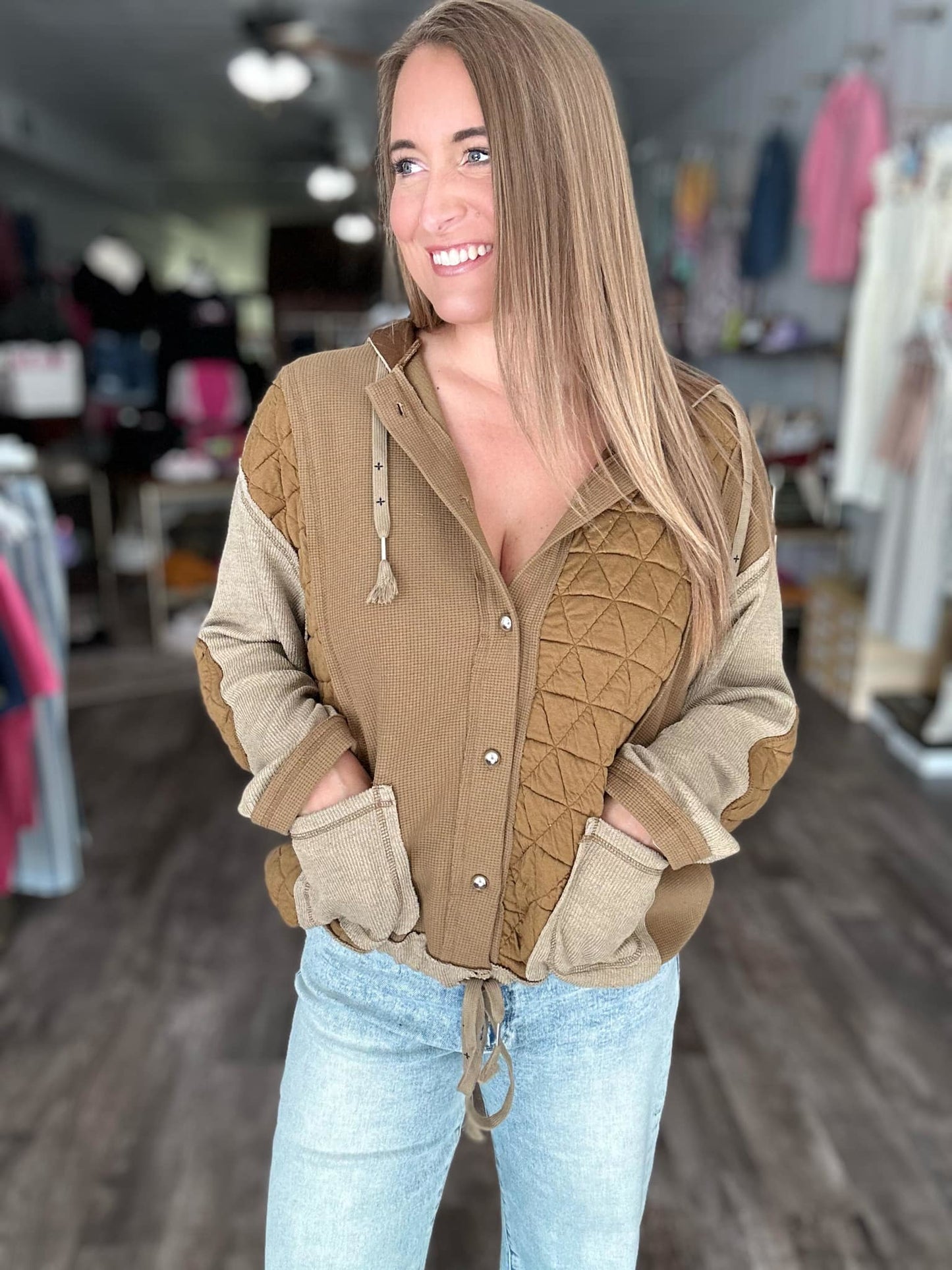 RTS: The Carrie Quilt and Waffle Hoodie-