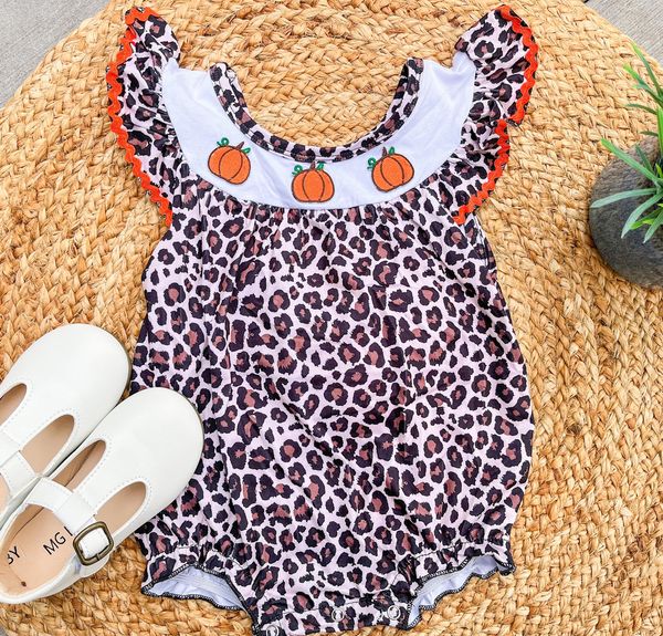 RTS: Kids Embroidered Pumpkin Outfits (Dress, Onesie and Boy Romper)-