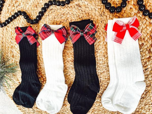 RTS: CHRISTMAS Bow Ankle Socks!