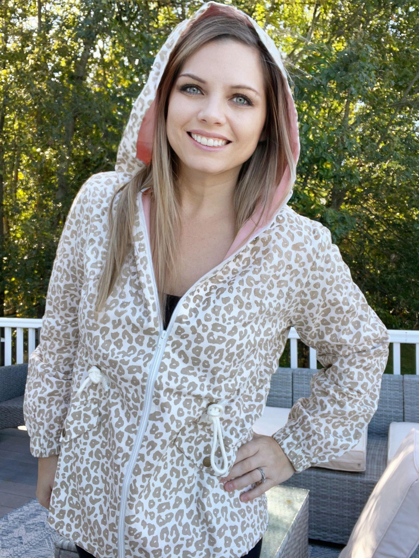 RTS: Neutral Leopard Windbreaker-