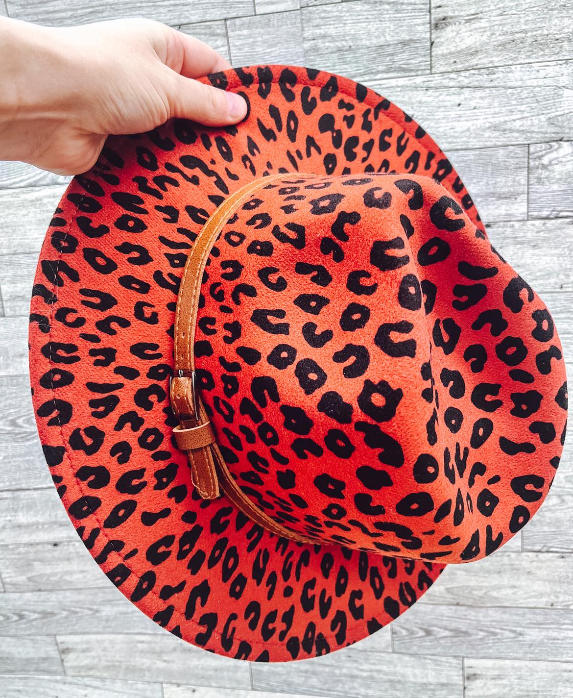 RTS: Leopard & Straw Weaved Fedora-